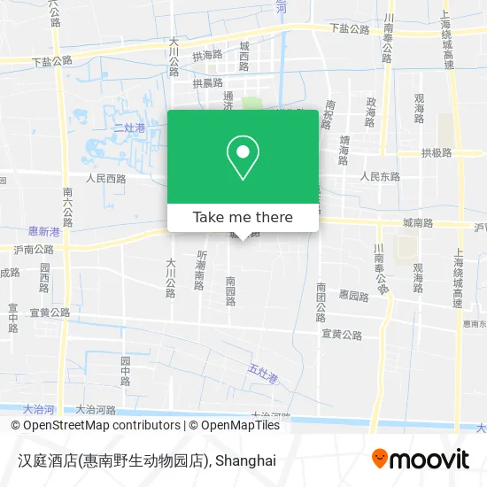 汉庭酒店(惠南野生动物园店) map