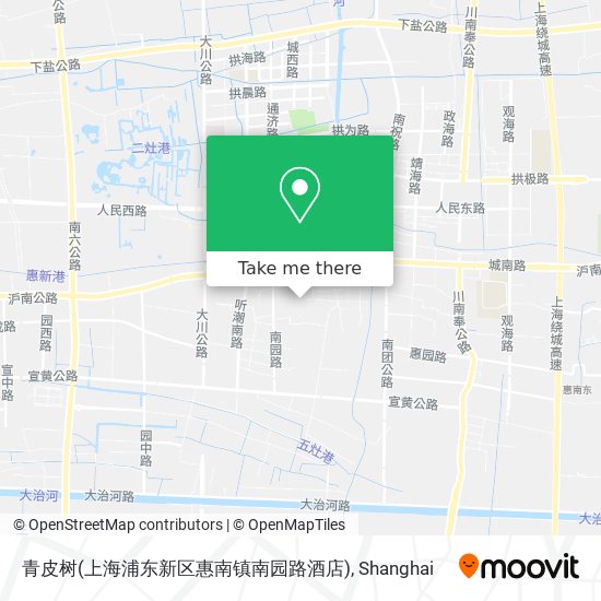 青皮树(上海浦东新区惠南镇南园路酒店) map
