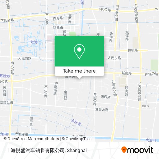 上海悦盛汽车销售有限公司 map