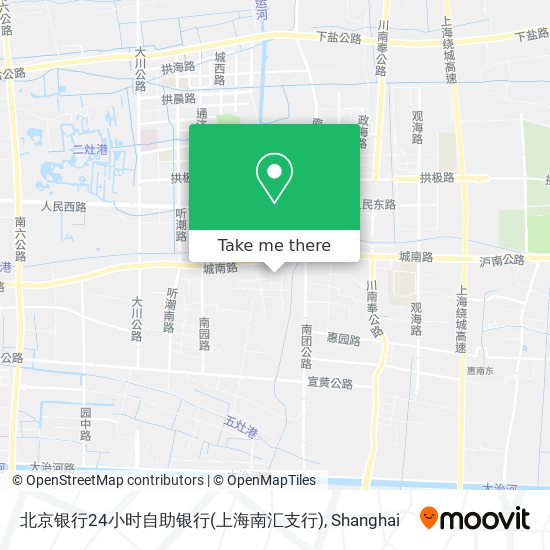北京银行24小时自助银行(上海南汇支行) map