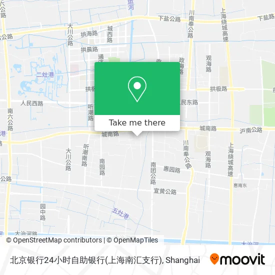 北京银行24小时自助银行(上海南汇支行) map