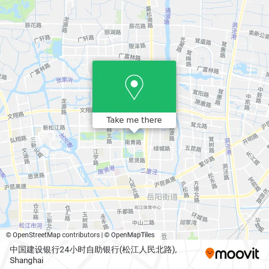 中国建设银行24小时自助银行(松江人民北路) map