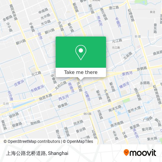 上海公路北桥道路 map