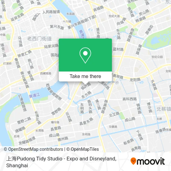 上海Pudong Tidy Studio - Expo and Disneyland map