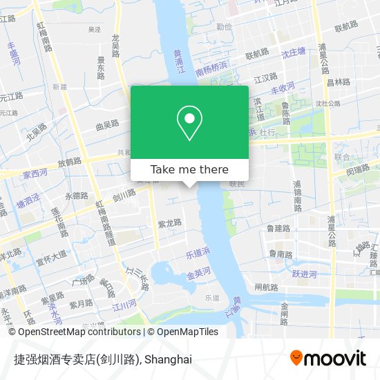 捷强烟酒专卖店(剑川路) map