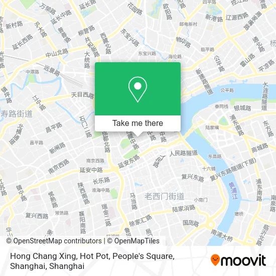 Hong Chang Xing, Hot Pot, People's Square, Shanghai map