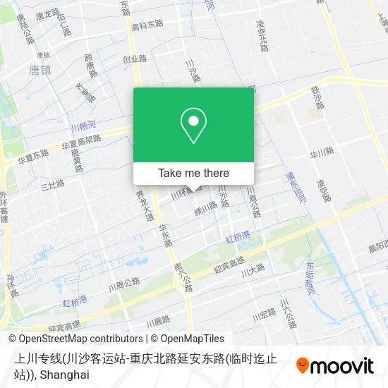 上川专线(川沙客运站-重庆北路延安东路(临时迄止站)) map