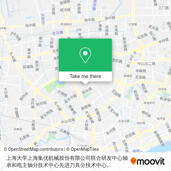 上海大学上海集优机械股份有限公司联合研发中心轴承和电主轴分技术中心先进刀具分技术中心 map