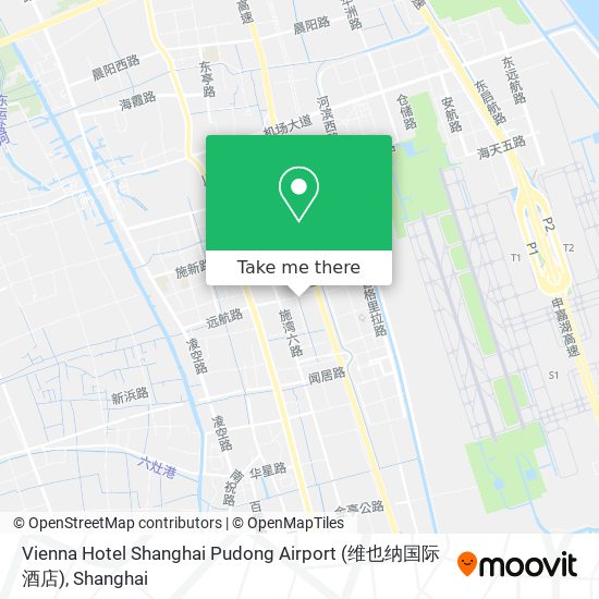 Vienna Hotel Shanghai Pudong Airport (维也纳国际酒店) map