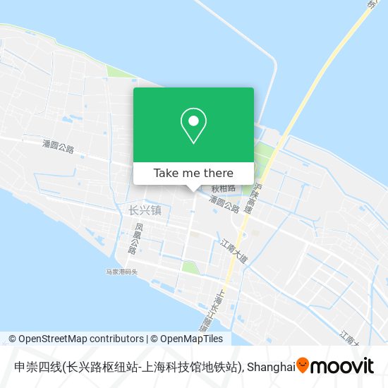 申崇四线(长兴路枢纽站-上海科技馆地铁站) map
