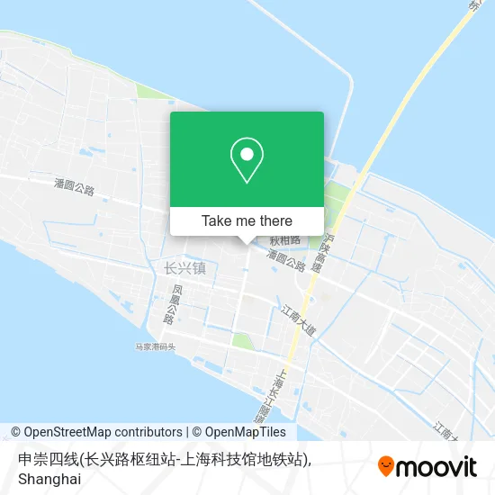 申崇四线(长兴路枢纽站-上海科技馆地铁站) map