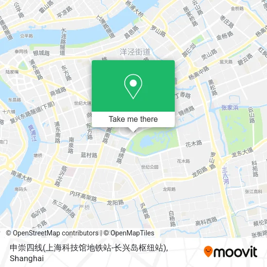 申崇四线(上海科技馆地铁站-长兴岛枢纽站) map