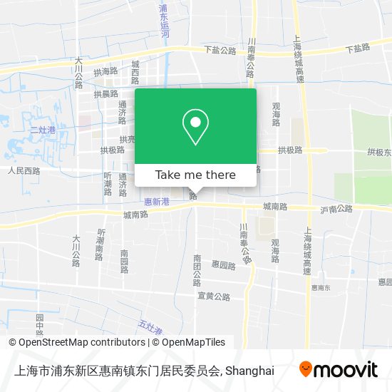 上海市浦东新区惠南镇东门居民委员会 map