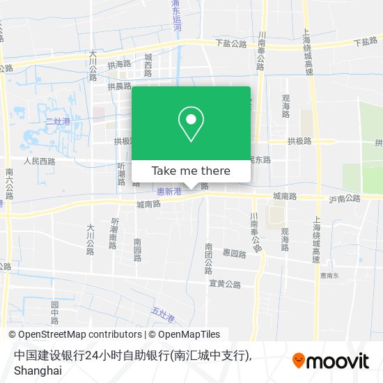 中国建设银行24小时自助银行(南汇城中支行) map