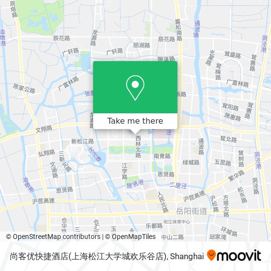 尚客优快捷酒店(上海松江大学城欢乐谷店) map