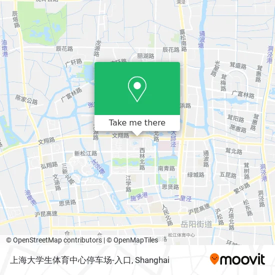 上海大学生体育中心停车场-入口 map