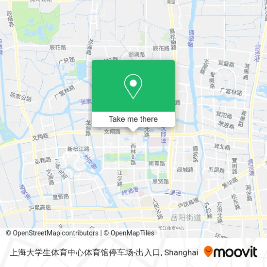 上海大学生体育中心体育馆停车场-出入口 map
