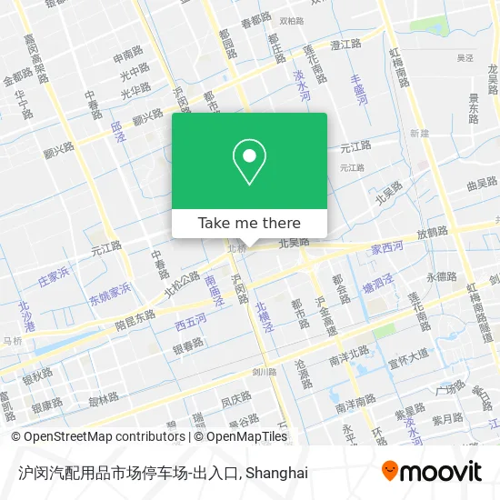 沪闵汽配用品市场停车场-出入口 map