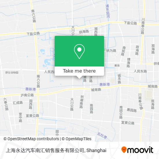上海永达汽车南汇销售服务有限公司 map