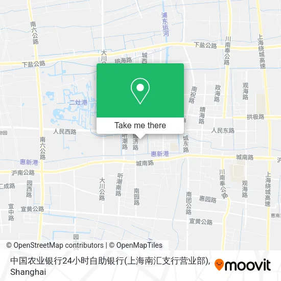 中国农业银行24小时自助银行(上海南汇支行营业部) map
