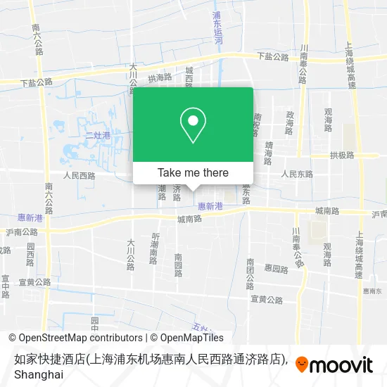如家快捷酒店(上海浦东机场惠南人民西路通济路店) map