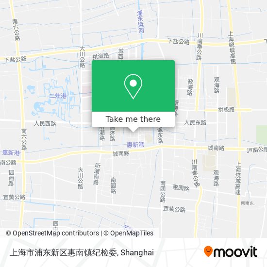 上海市浦东新区惠南镇纪检委 map