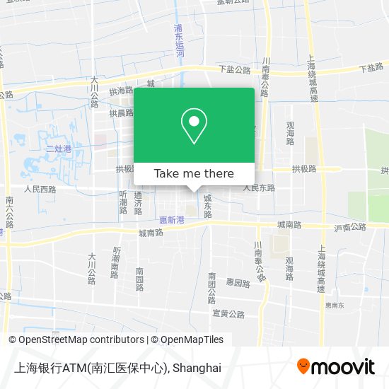 上海银行ATM(南汇医保中心) map