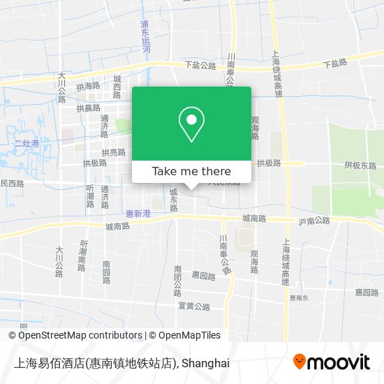 上海易佰酒店(惠南镇地铁站店) map