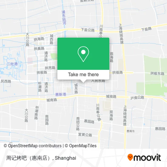 周记烤吧（惠南店） map