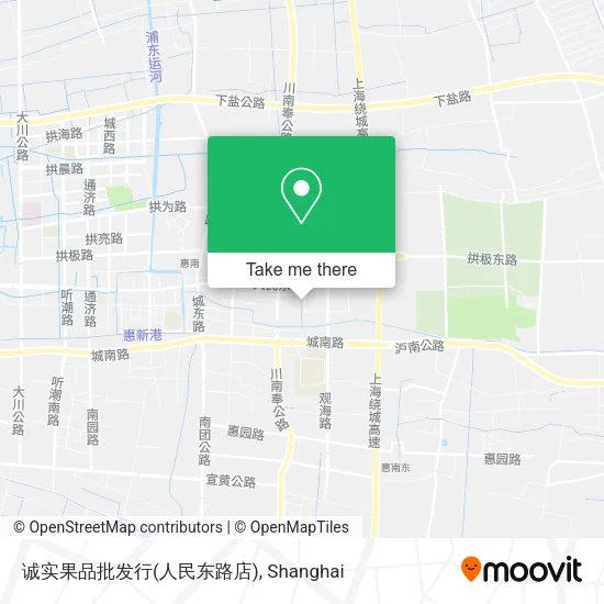 诚实果品批发行(人民东路店) map