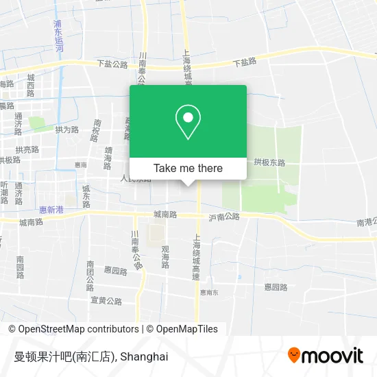 曼顿果汁吧(南汇店) map
