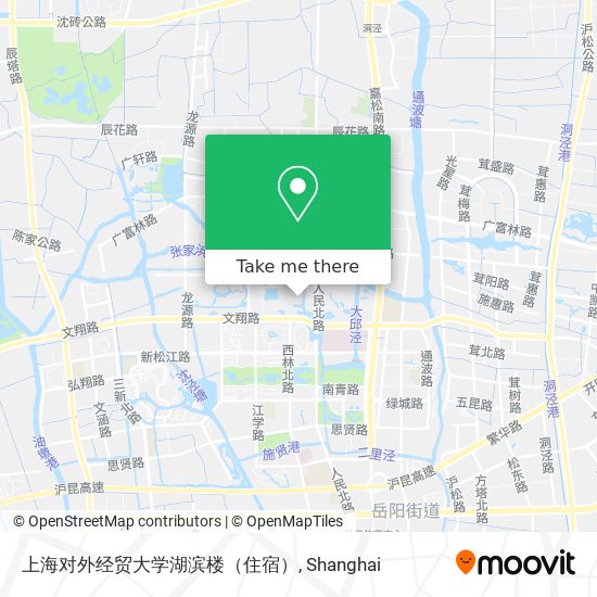 上海对外经贸大学湖滨楼（住宿） map