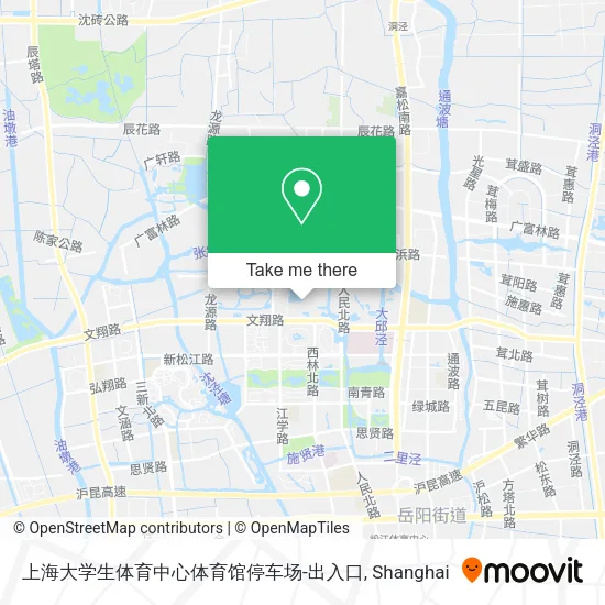 上海大学生体育中心体育馆停车场-出入口 map