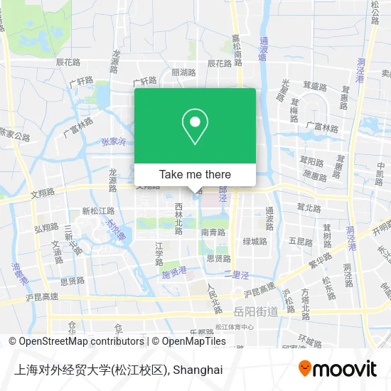 上海对外经贸大学(松江校区) map