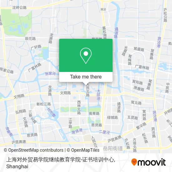 上海对外贸易学院继续教育学院-证书培训中心 map