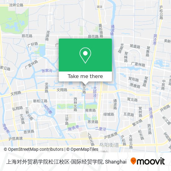 上海对外贸易学院松江校区-国际经贸学院 map
