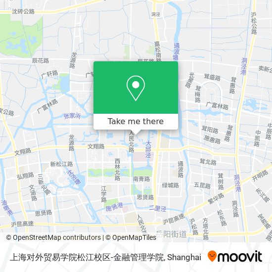 上海对外贸易学院松江校区-金融管理学院 map