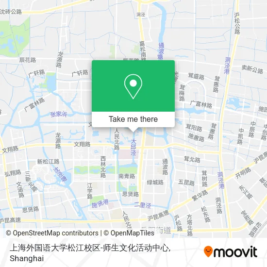 上海外国语大学松江校区-师生文化活动中心 map