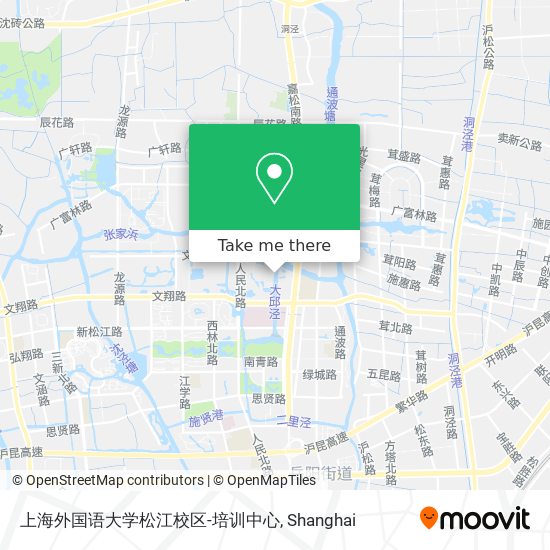 上海外国语大学松江校区-培训中心 map