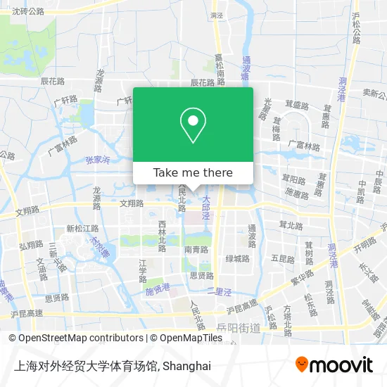 上海对外经贸大学体育场馆 map