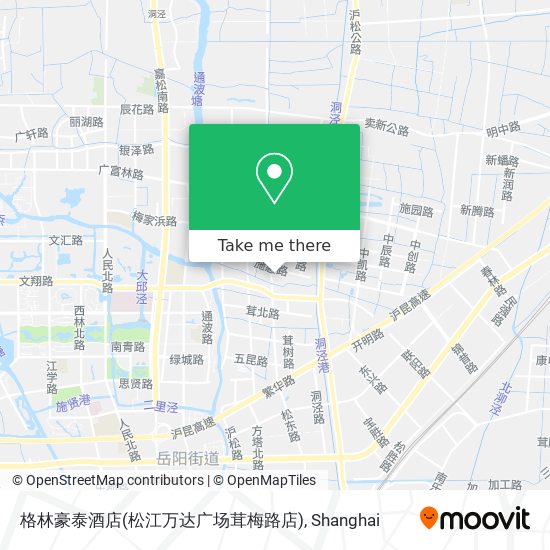格林豪泰酒店(松江万达广场茸梅路店) map