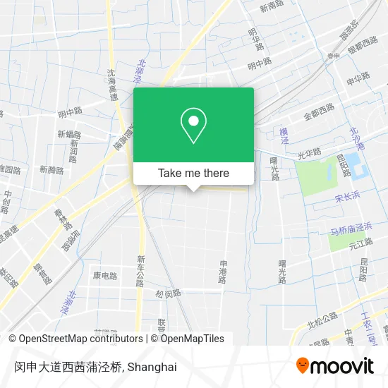 闵申大道西茜蒲泾桥 map