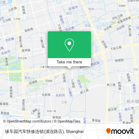 缘车园汽车快修连锁(浦连路店) map
