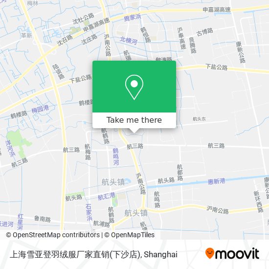 上海雪亚登羽绒服厂家直销(下沙店) map