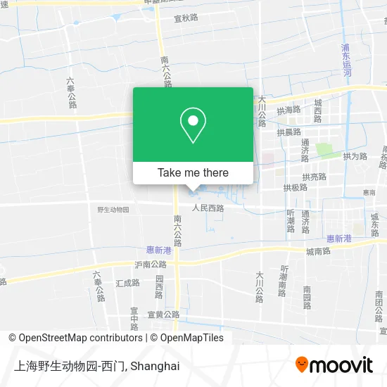 上海野生动物园-西门 map