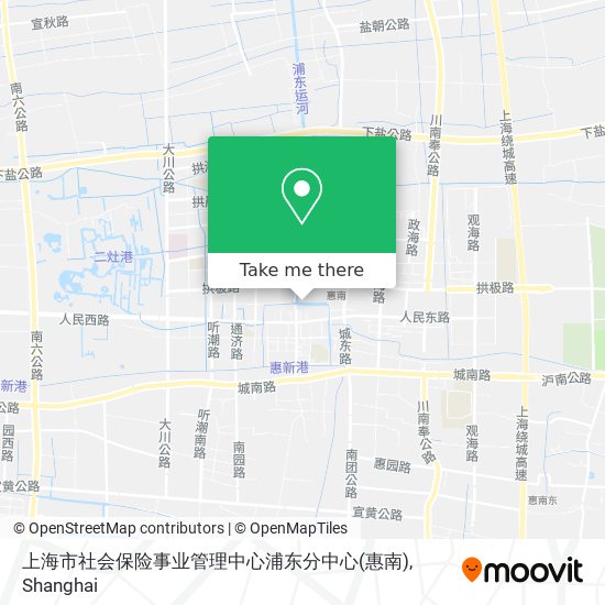 上海市社会保险事业管理中心浦东分中心(惠南) map