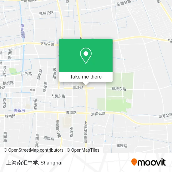 上海南汇中学 map
