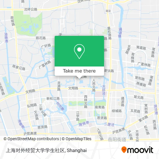 上海对外经贸大学学生社区 map