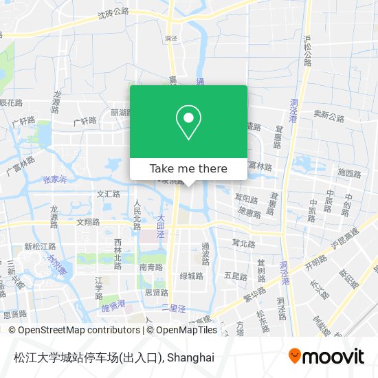 松江大学城站停车场(出入口) map