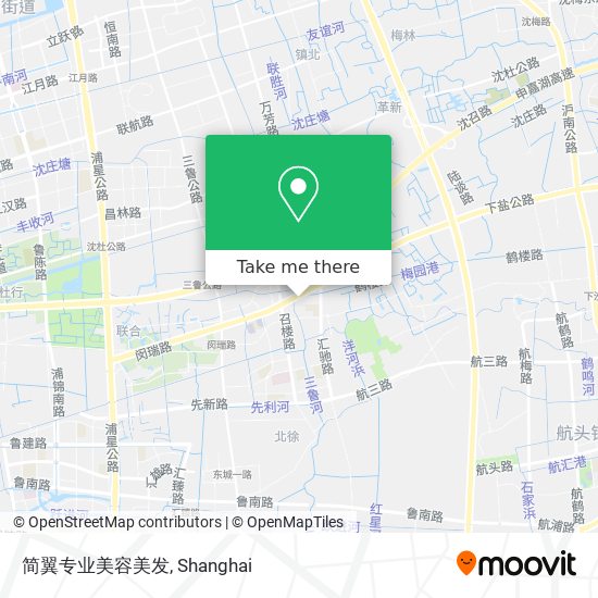 简翼专业美容美发 map